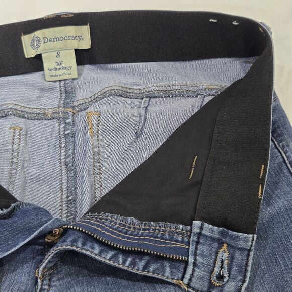 Democracy Jeans Size 8 Ab Technology Medium Rise Booty Lift Bootcut Distressed - Picture 4 of 13